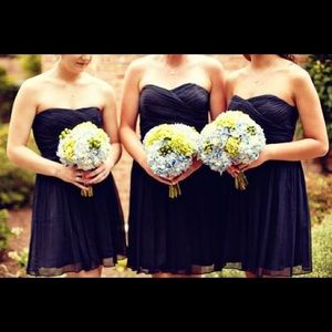 J Crew Strapless Navy cocktail dress